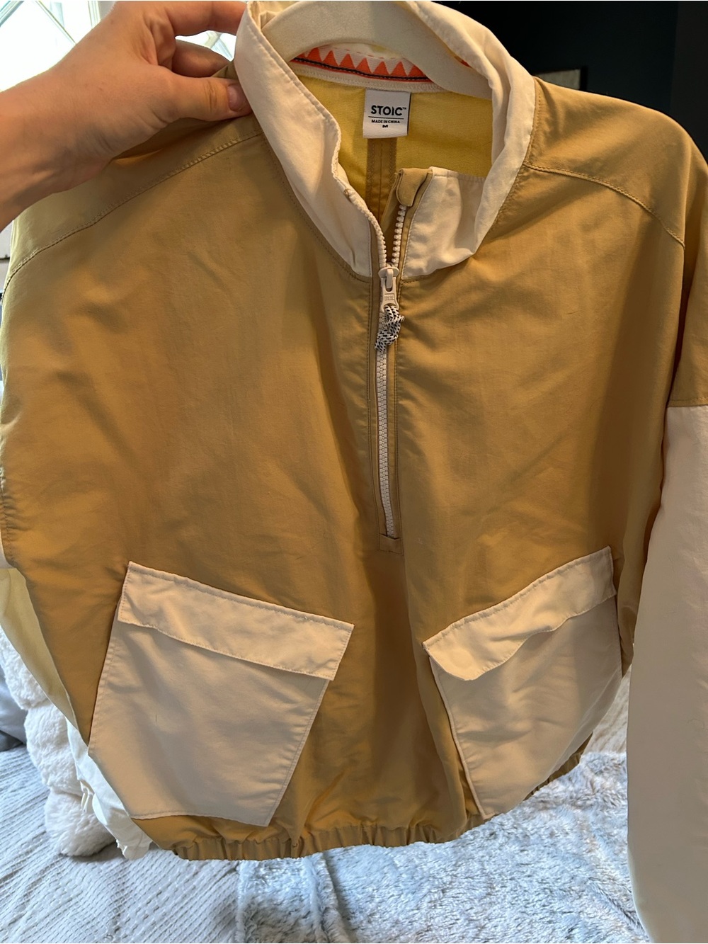Backcountry Stoic - Lightweight Two-Tone Beige and Cream Women's Pullover - Picture 5 of 6